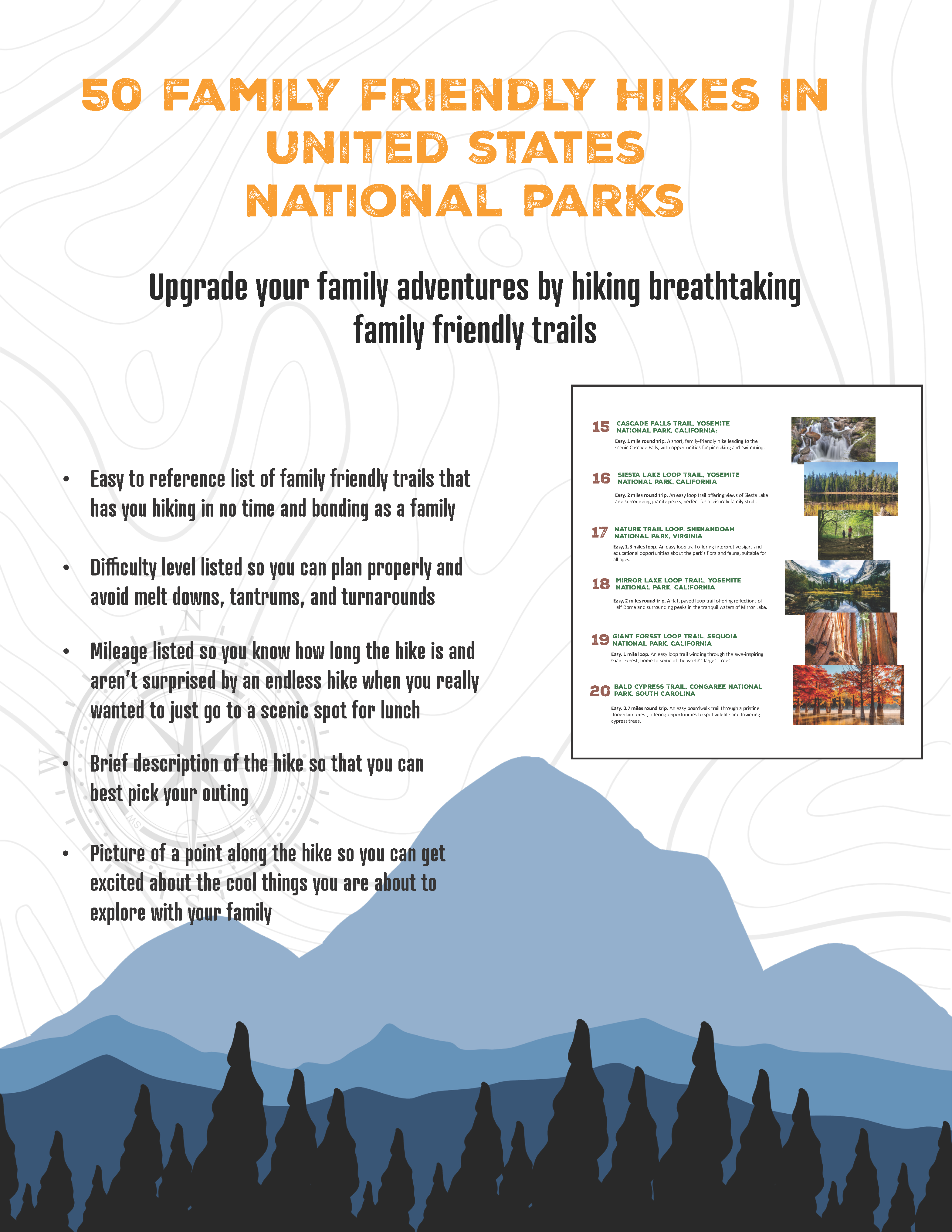 50 family friendly hikes in US National Parks