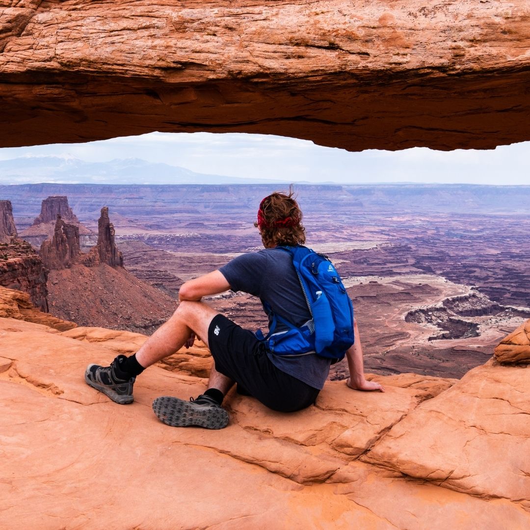 Me looking over the amazing beauty of Canyonlands and feeling connected to God
