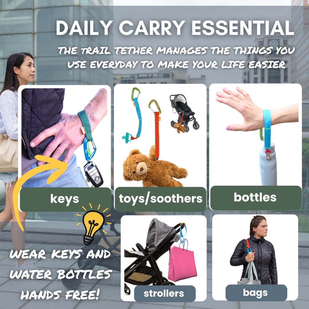 Trail Tether: Hiking-Rated Pacifier Clip and Multi-Use Strap