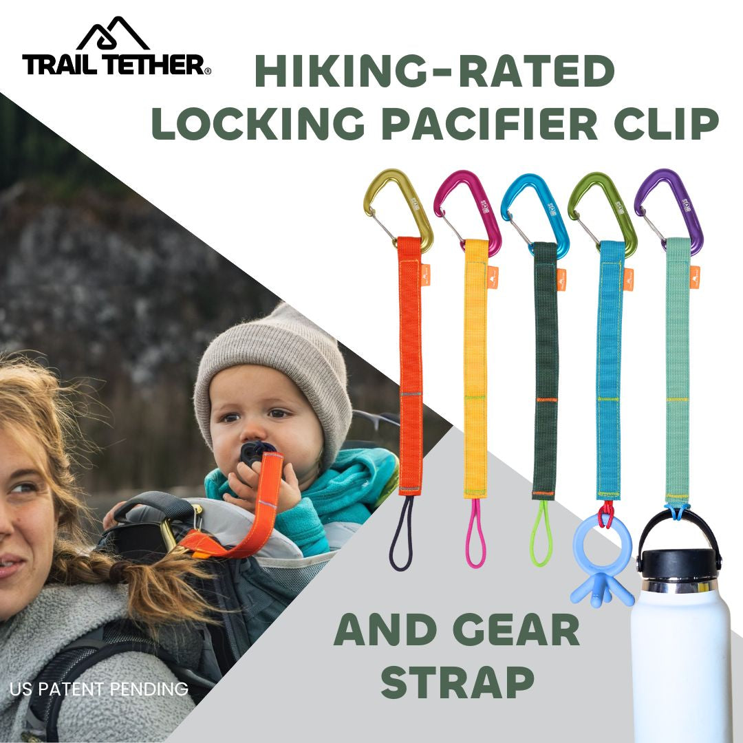 Trail Tether: Hiking-Rated Pacifier Clip and Multi-Use Strap